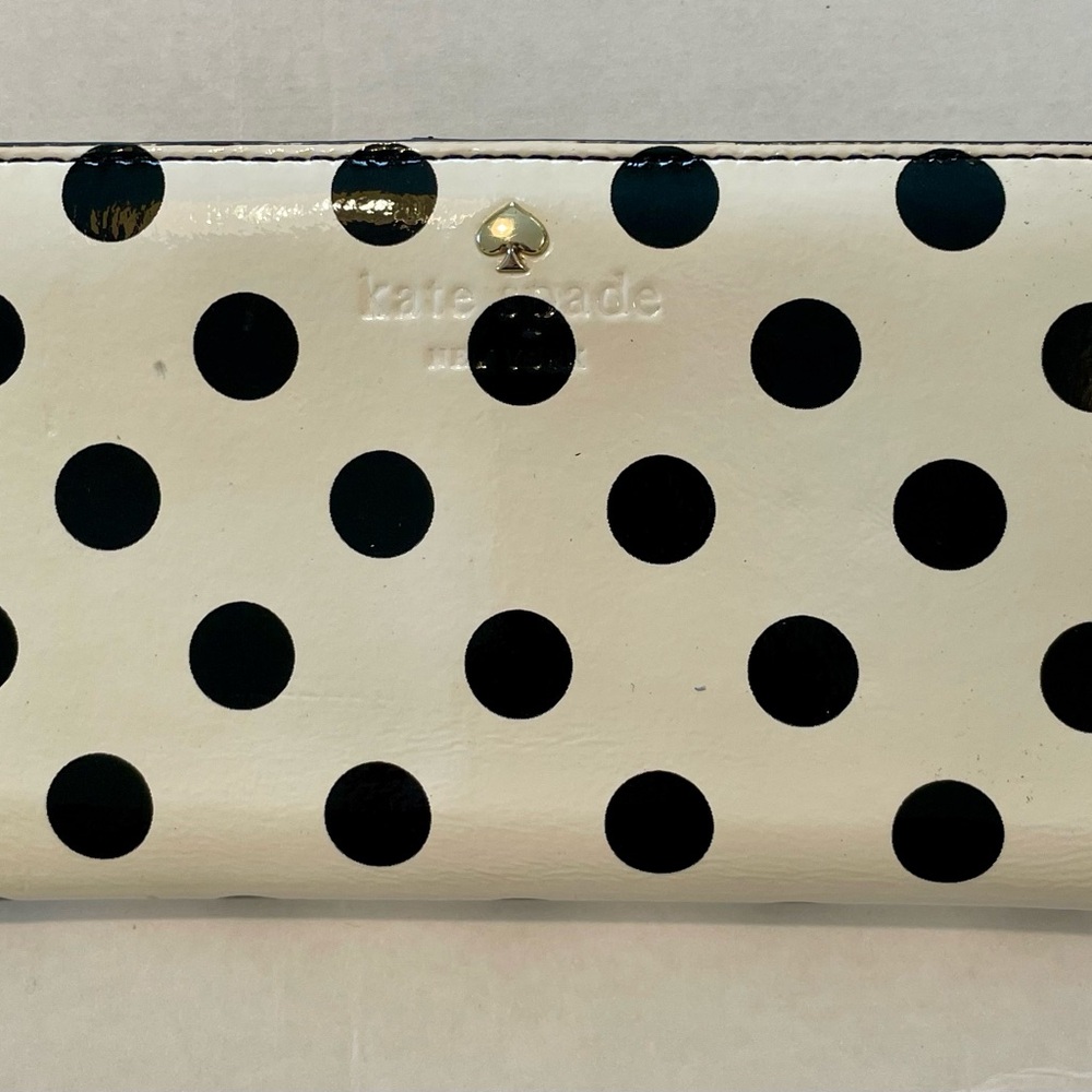 Kate Spade Black and White Polka Dot Wallet